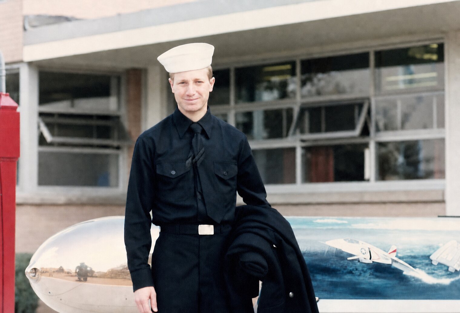 Richard F. Wahl in U.S. Navy uniform during recruit training at Naval Station Great Lakes